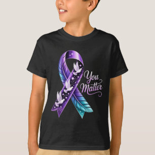 Sie Ribbon Schmetterling Selbstmordbewusstsein Fra T-Shirt