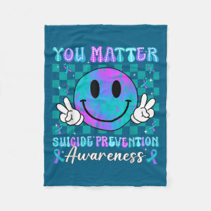 Sie Ribbon Suizidprävention Awareness Frauen Männe Fleecedecke