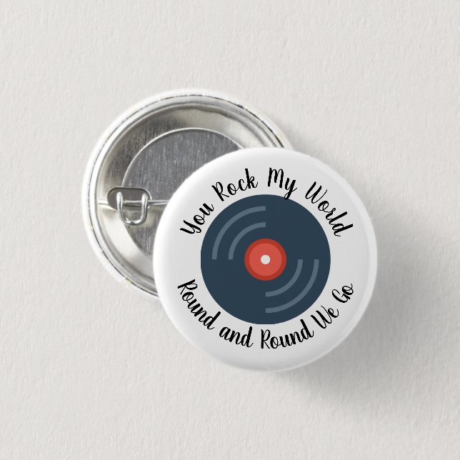 Sie rocken meine Welt Button (Vorne & Hinten)