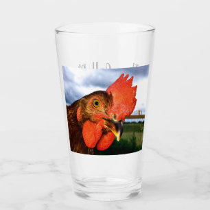 Sie rufen mich den HuhnWhisperer Glasw-Hahn an Glas