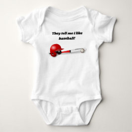 Sie sagen mir, dass ich Baseball-Baby-Bodysuit mag Baby Strampler