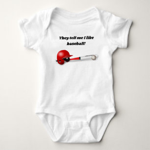 Sie sagen mir, dass ich Baseball-Baby-Bodysuit mag Baby Strampler