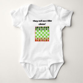 Sie sagen mir, ich mag Schach-Baby-Bodysuit Baby Strampler