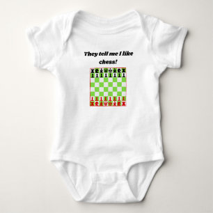 Sie sagen mir, ich mag Schach-Baby-Bodysuit Baby Strampler