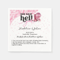 Sie sagte Hell Yeah Pink Western Booth Hat Hochzei
