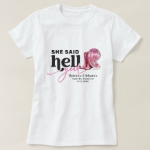 Sie sagte Hell Yeah Pink Western Booth Hat Hochzei