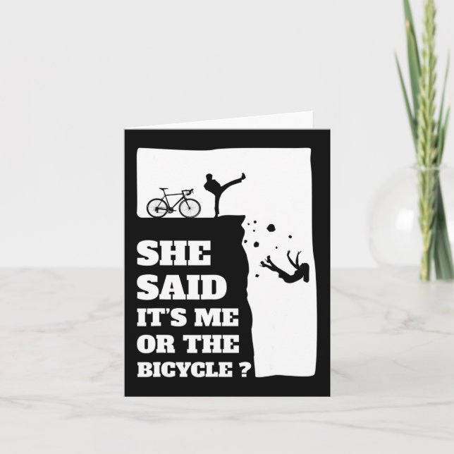 Sie sagte ihr mich oder das Fahrrad-Spaß-Rad Karte (Vorderseite)