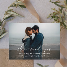 Sie sagte ja, Calligrafy Engagement Partei einlade
