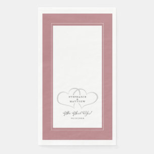 Sie sagte ja Hochzeit Verlobung Elegant Dusty Rose Serviette