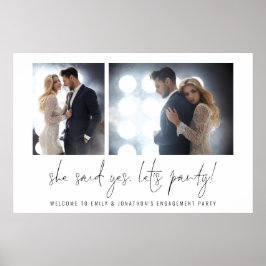 Sie sagte ja, Party Fotos willkommen Verlobung Poster