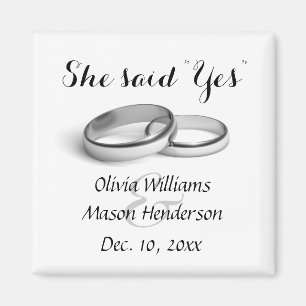 Sie sagte "ja" Save the Date Magneten Magnet