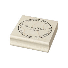 Sie sagte ja Save the Date Rücksendeadresse Gummistempel