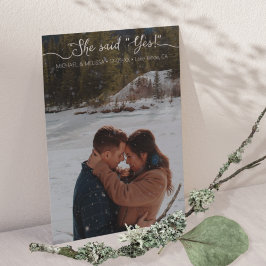 Sie sagte ja Script Typografie Moderne Minimalisti Save The Date