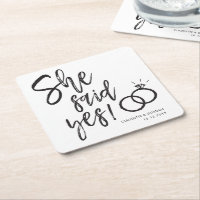 Sie sagte ja! | Skriptbuchstaben der Bereitstellun
