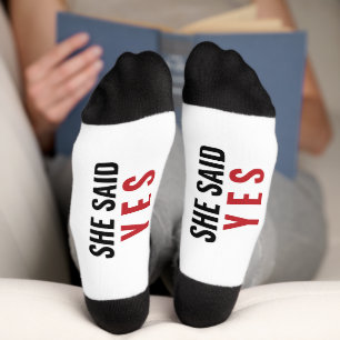 Sie sagte ja! Vorschlag zur Eheschließung von indi Socken
