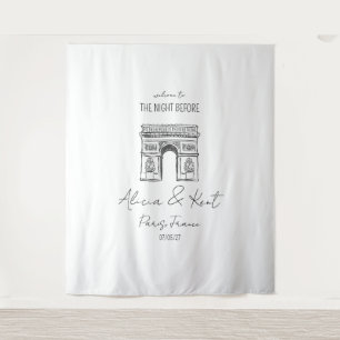 Sie sagte Oui Paris, Arc de Triomphe, Willkommenss Wandteppich