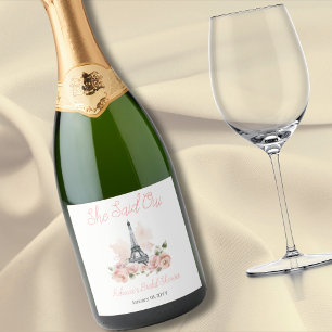 Sie sagte Oui Parisian Pink Floral Brautparty