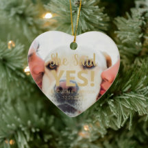 Sie sagte Yes custom Foto Verlobung Weihnachten
