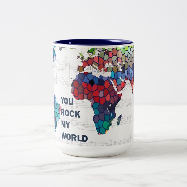 Sie schaukeln meine WeltTasse Zweifarbige Tasse (Mittel)