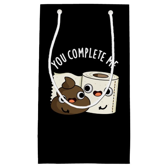 Sie schließen mich lustig Kack Pun Dark BG Kleine Geschenktüte (Vorderseite)