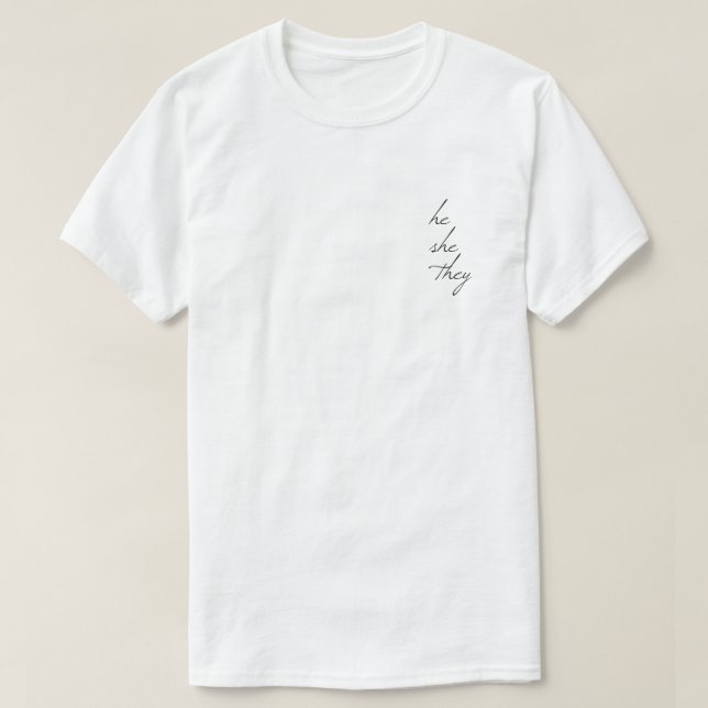 Sie schrieben Schriftart T-Shirt (Design vorne)