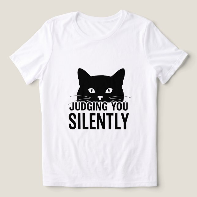 Sie schweigend katzenjunges Shirt, lustiger Katzen Tri-Blend Shirt (Design Vorderseite)