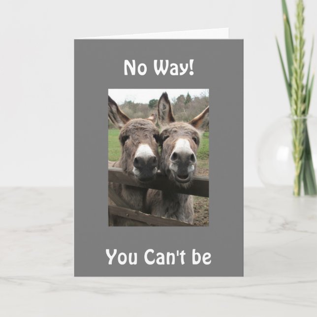 **SIE SEHEN 39 NICHT 40*** SAGT DONKEYS KARTE (Vorderseite)