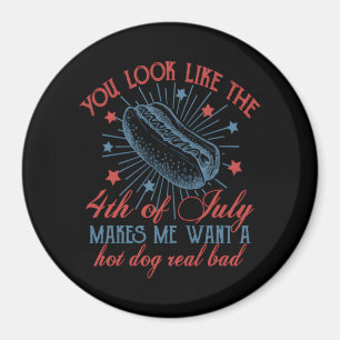 Sie sehen aus wie der 4. Juli, Retro 4. Magnet