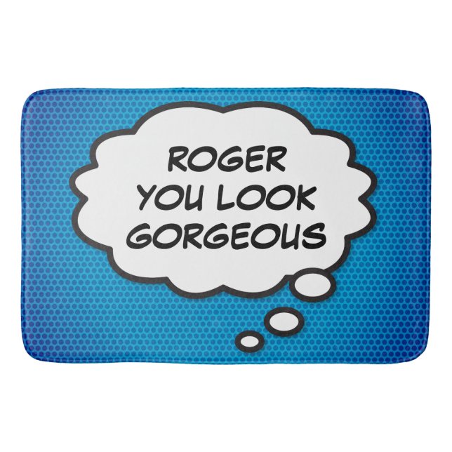 SIE SEHEN GORGEOUS Fun Retro Comic Pop Art Badematte (Vorderseite)