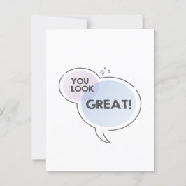 Sie sehen großartige Textbotschaften in der Sprach Postkarte