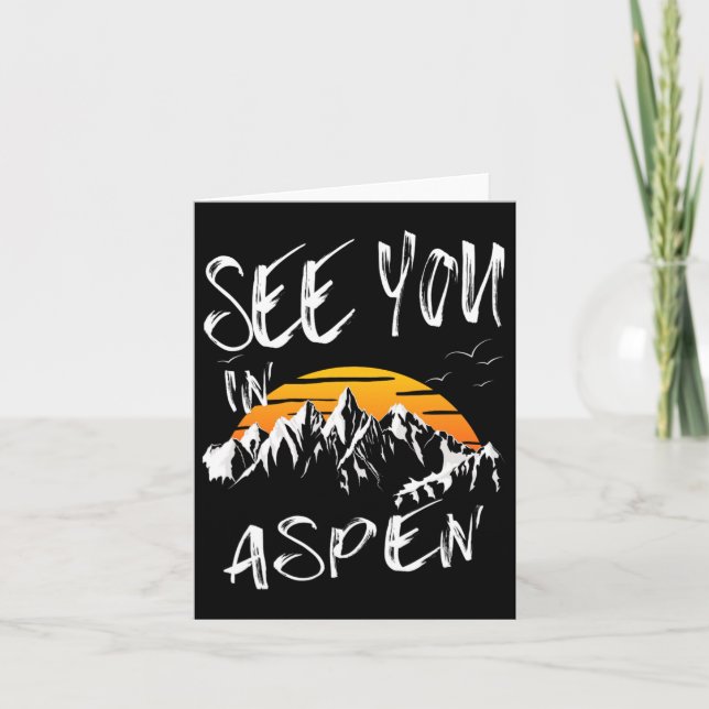 Sie sehen in Aspen Usa Urlaub Skiwandern 1 Karte (Vorderseite)