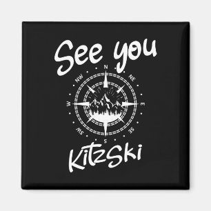 Sie sehen in Kitzski Tirol Berg Skiurlaub Österrei Magnet