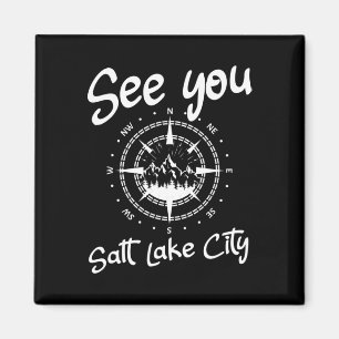 Sie sehen in Salt Lake City Usa Urlaub Skiwandern Magnet