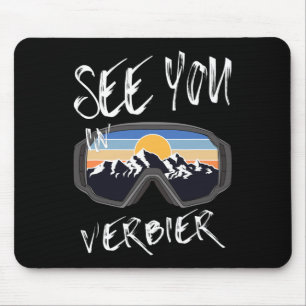 Sie sehen in Verbier Schweiz Wanderurlaub Ski Mousepad