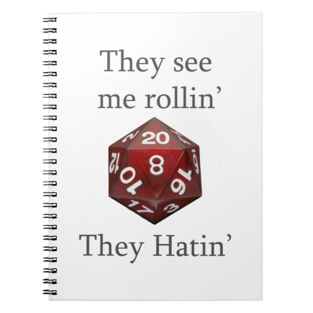 Sie sehen mich rollin Gang Notizblock (Vorderseite)