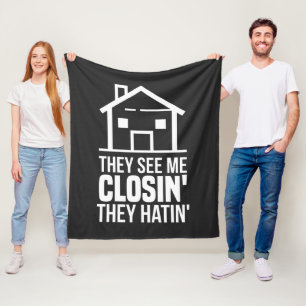 Sie sehen mich schließen Realtor Anwesen Agent Fleecedecke