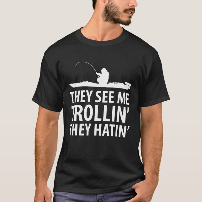 Sie sehen mich Trollin, dass sie die lustige Boots T-Shirt (Vorderseite)