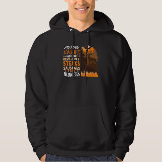 Sie sehen Naturhirschjagd Tier Schiessen im Freien Hoodie