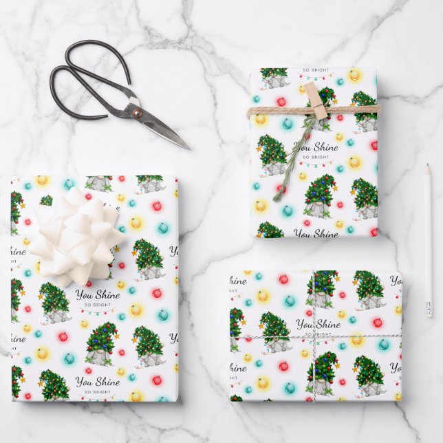 Sie sehen so helles Gnome-Wrapper Geschenkpapier Set (Vorderseite)