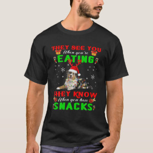Sie sehen, wie du Reindeer Santa Australia Sheph i T-Shirt