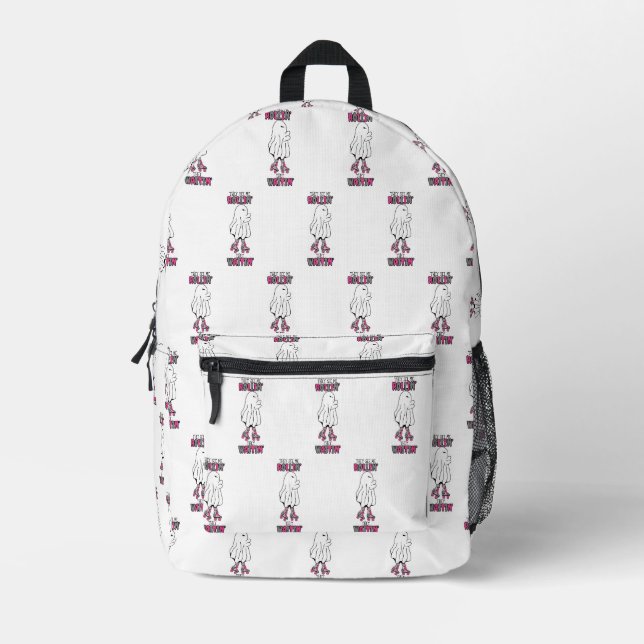Sie sehen, wie ich den rosa Retroghost ausschalte Bedruckter Rucksack (Vorderseite)