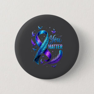 Sie Selbstmordaufmerksamkeits-Schmetterling Für Fr Button