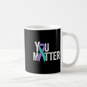 Sie Selbstmordprävention Türkis Lila Bewusstseinsb Kaffeetasse