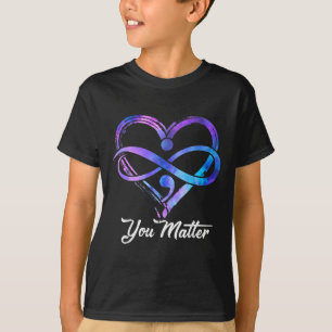Sie Selbstmordpräventions-Bewusstseins-Herz Männer T-Shirt
