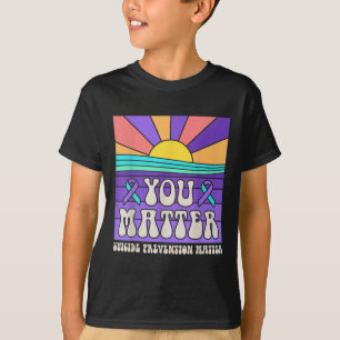 Sie Selbstmordpräventionsbewusstsein Türkis Lila B T-Shirt