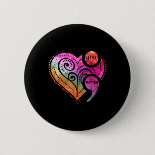 Sie Semicolon Herz Mental Health Awareness Button