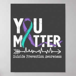 Sie Semikolon Selbstmordpräventionsbewusstseinswoc Poster