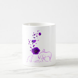 Sie servierten auch Lila Mohndenkmäler Kaffeetasse