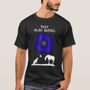 Sie servierten auch Lila Poppy Animal Hunde Bi T-Shirt