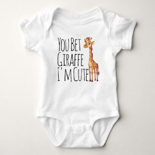 Sie setzen Giraffe, ich bin Niedlich Baby Strampler